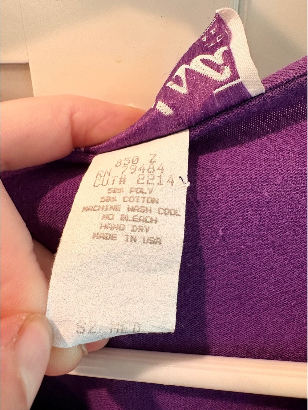 Vintage Sasza Purple Long Sleeve Blouse with Lace and Fringe Detail - Picture 3 of 10